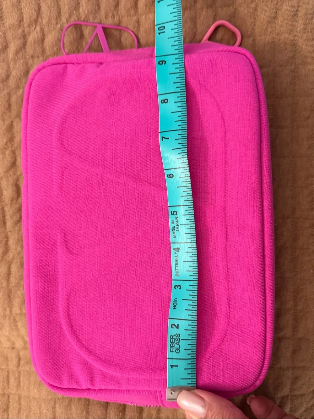 Valentino Hot Pink V Logo Cosmetic Pouch